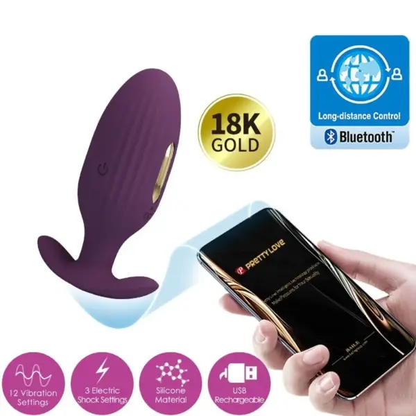 Pretty Love - Plug anal controlado por app lila - Imagen 4