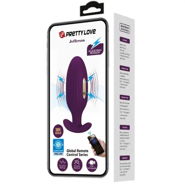 Pretty Love - Plug anal controlado por app lila - Imagen 8
