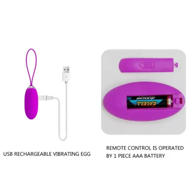 Pretty Love - Huevo vibrador control remoto con 12 modos de vibración - Imagen 7