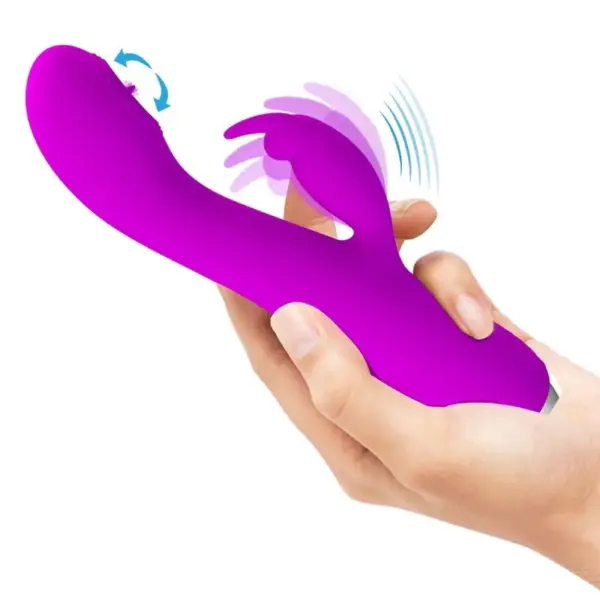Pretty Love - Vibrador rabbit con licking morado - Imagen 9