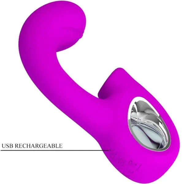Pretty Love - Vibrador punto G con estimulador clítoris morado - Imagen 6