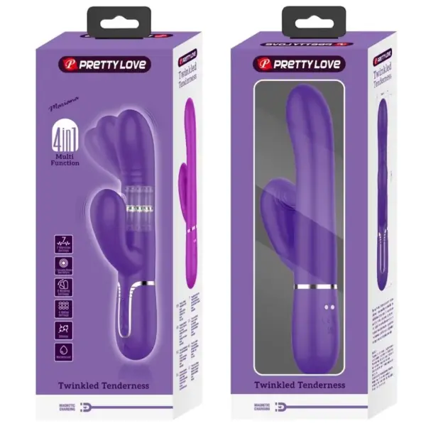 Pretty Love - Vibrador rabbit multifunción morado - Imagen 4