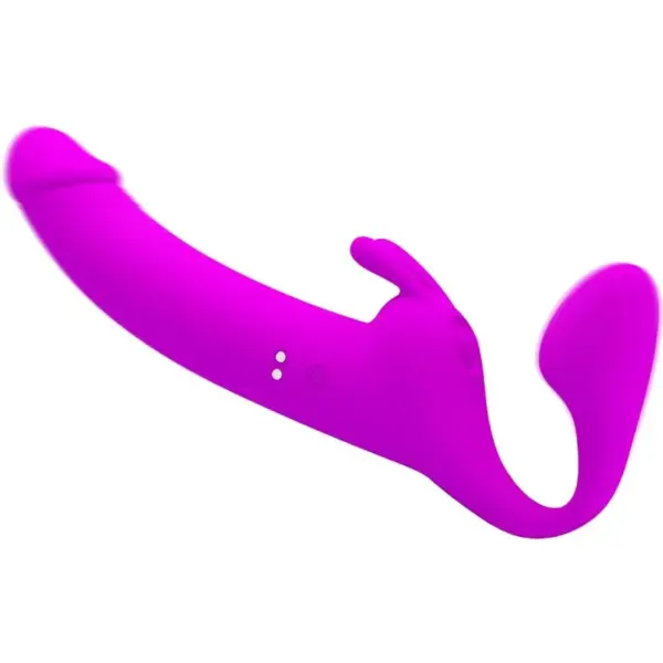 Pretty Love - Dildo strap-on sin arnés 10 vibraciones morado - Imagen 2