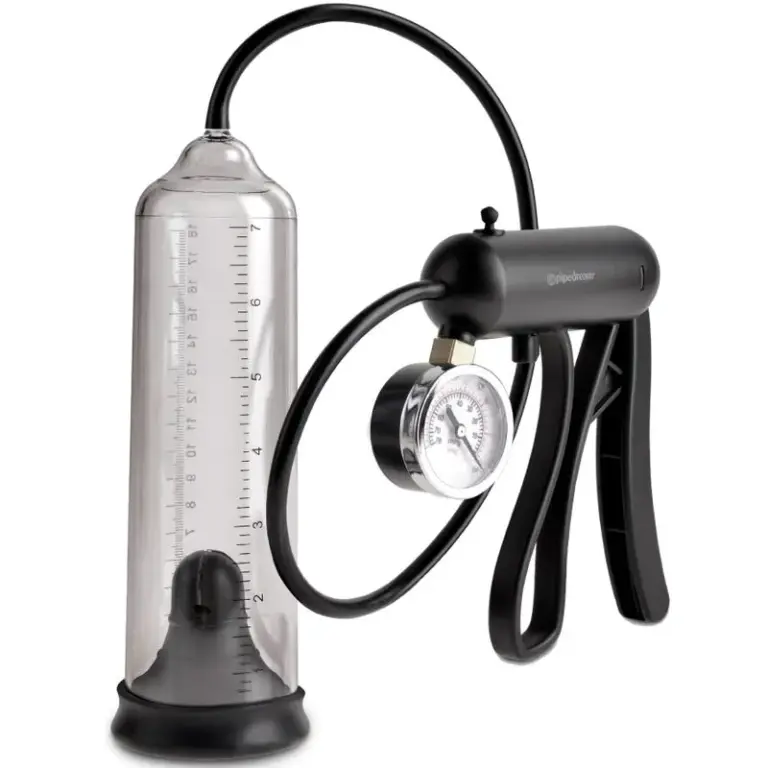 PUMP WORX - Bomba de Potencia Pro-Gauge Transparente para erecciones duraderas