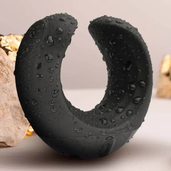 ROCKS-OFF - Echo Masturbador Vibrador Negro: Placer Ergonómico y Potente - Imagen 6