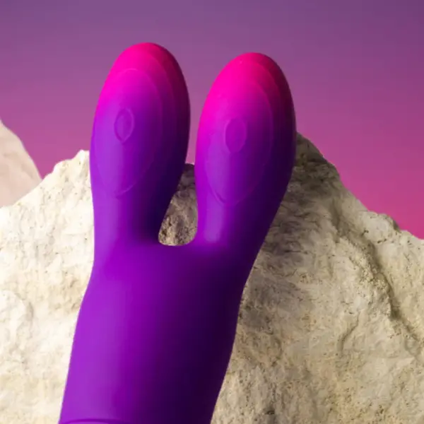 Rocks-Off - Glo-Girl Bunny Vibrador Flexible Morado - Imagen 5
