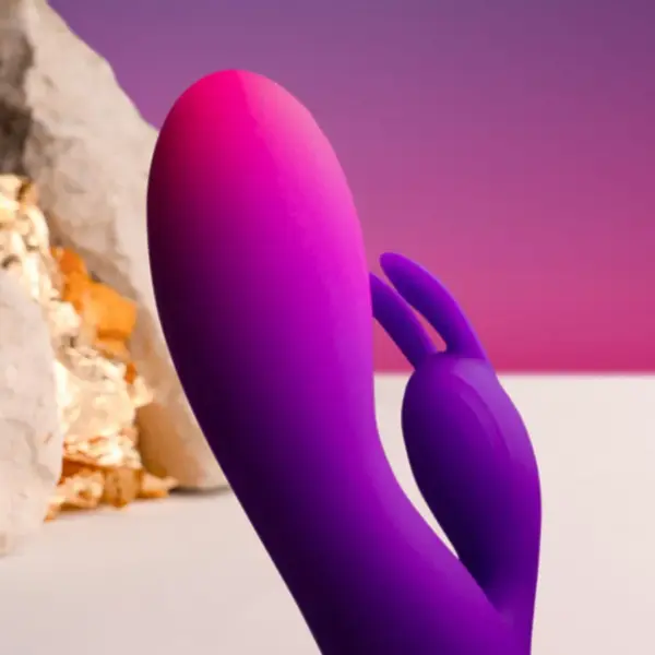 Rocks-Off - Vibrador rabbit morado con doble motor - Imagen 2