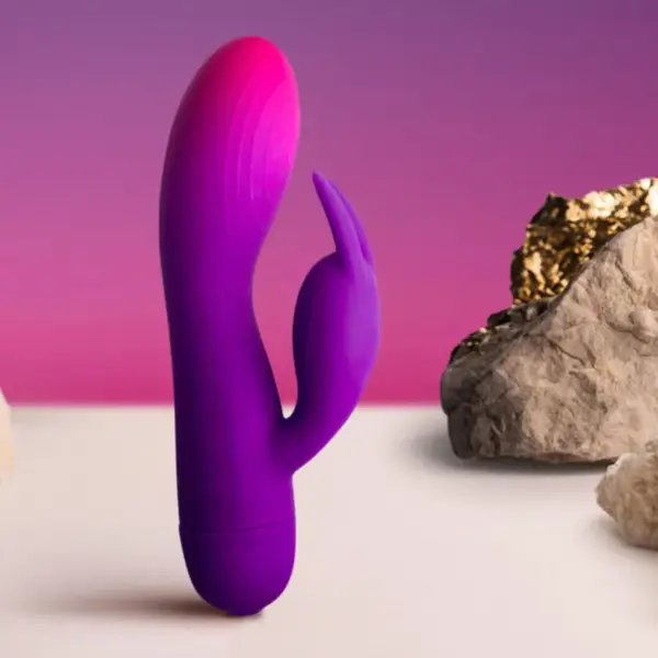Rocks-Off - Vibrador rabbit morado con doble motor - Imagen 3