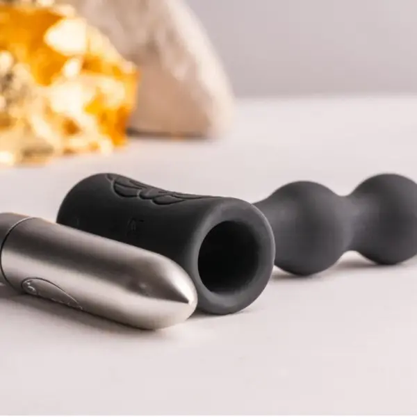 ROCKS-OFF - Petite Sensations Pearls Plug Anal Vibrador Negro - Imagen 5