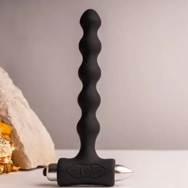 ROCKS-OFF - Petite Sensations Pearls Plug Anal Vibrador Negro - Imagen 9
