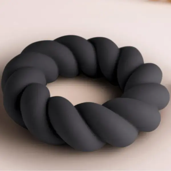 Rocks-Off - Twist Anillo Masturbador de Silicona Negro - Imagen 3