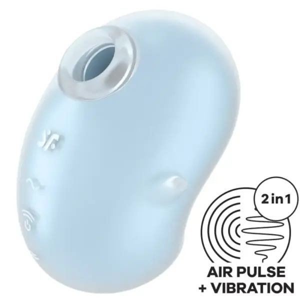 Satisfyer Cutie Ghost - Vibrador lay-on clítoris azul claro