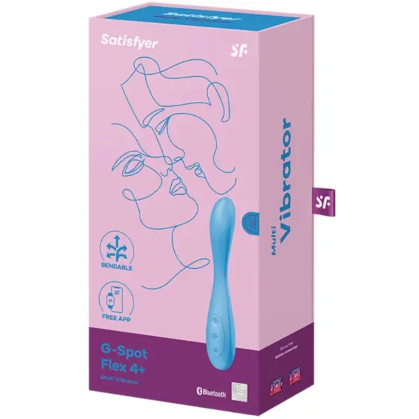 Satisfyer - G-Spot Flex 4+ Multi Vibrador App Azul - Imagen 4