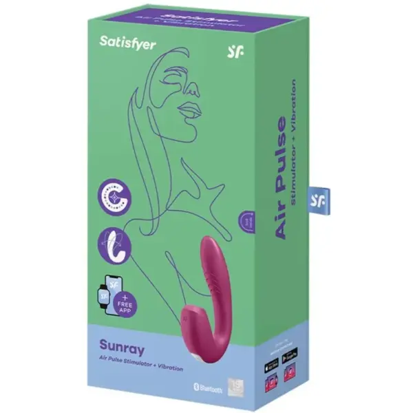 Satisfyer - Sunray Estimulador y Vibrador App Rojo - Imagen 3