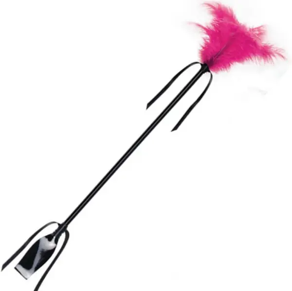 SECRETPLAY - Fusta & Pluma Negro y Fucsia para BDSM - Imagen 2