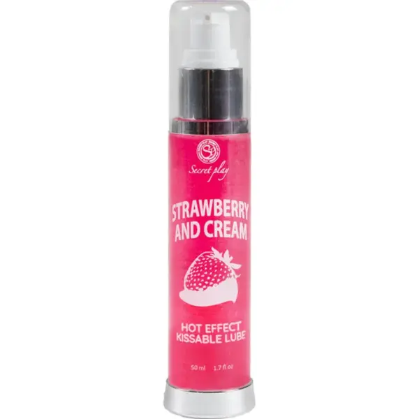 SECRETPLAY - Lubricante 2-1 Efecto Calor Fresa & Nata 50 ml - Imagen 2