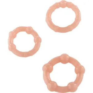 SEVEN CREATIONS - Juego Tres Anillos Pene Skin para Erecciones Duraderas