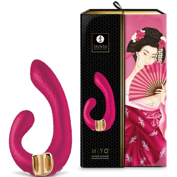 SHUNGA - MIYO Masajeador Íntimo Fucsia para Placer Duplicado - Imagen 3