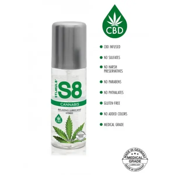 STIMUL8 - Lubricante híbrido de cannabis 125 ml para intensificar el placer - Imagen 2