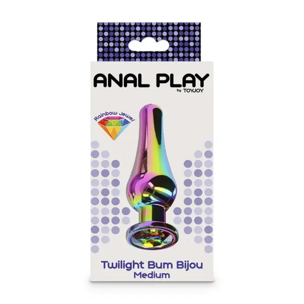 TOYJOY - Plug Anal Median Twilight Bum Bijou con Joya Arcoíris - Imagen 5