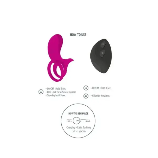 XOCOON - Anillo Vibrador para Parejas Fucsia - Imagen 4