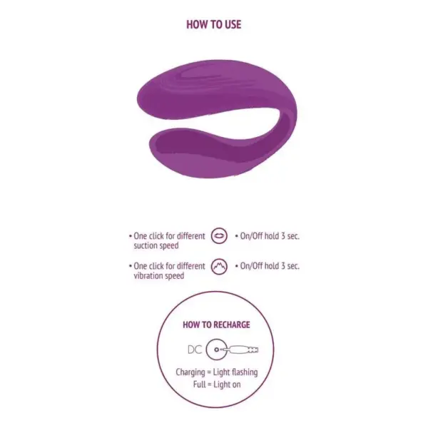 XOCOON - Vibrador para parejas morado Bound Love - Imagen 5