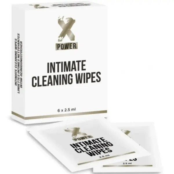 XPOWER - Toallitas Limpiadoras Íntimas para Bienestar Sexual