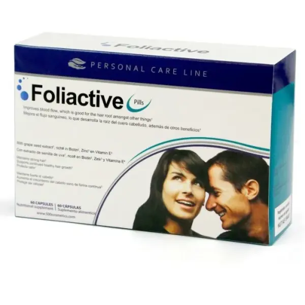 500 Cosmetics - Foliactive Pills Complemento Alimenticio para Caída de Pelo - Imagen 2