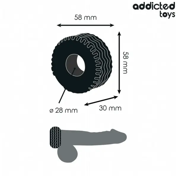 ADDICTED TOYS - Anillo para el Pene Extra Grueso para Placer Prolongado - Imagen 4