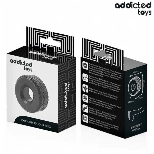 ADDICTED TOYS - Anillo para el Pene Extra Grueso para Placer Prolongado - Imagen 7