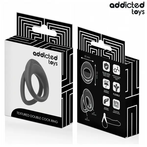 ADDICTED TOYS - Anillo texturizado doble para el pene - Imagen 6