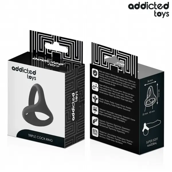 Addicted Toys - Anillo Triple Grueso para el Pene - Imagen 7