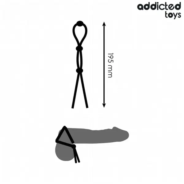 Addicted Toys - Cuerda Silicona para el Pene de Lazo Triple - Imagen 4