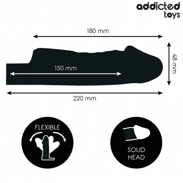 ADDICTED TOYS - Extensor para el pene transparente 27 cm - Imagen 4