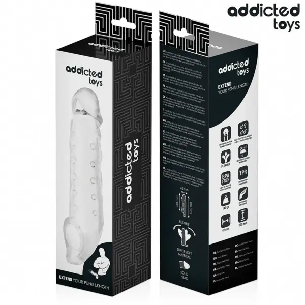 ADDICTED TOYS - Funda para el pene transparente talla M 27 cm - Imagen 7