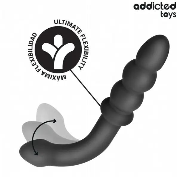 ADDICTED TOYS - Masajeador anal doble silicona 16,5 cm para una experiencia única - Imagen 3