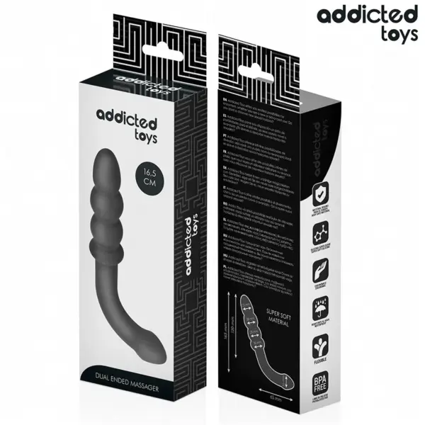 ADDICTED TOYS - Masajeador anal doble silicona 16,5 cm para una experiencia única - Imagen 6