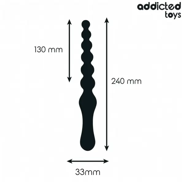 ADDICTED TOYS - Masajeador Anal Doble Silicona 24 cm para Placer Intenso - Imagen 4