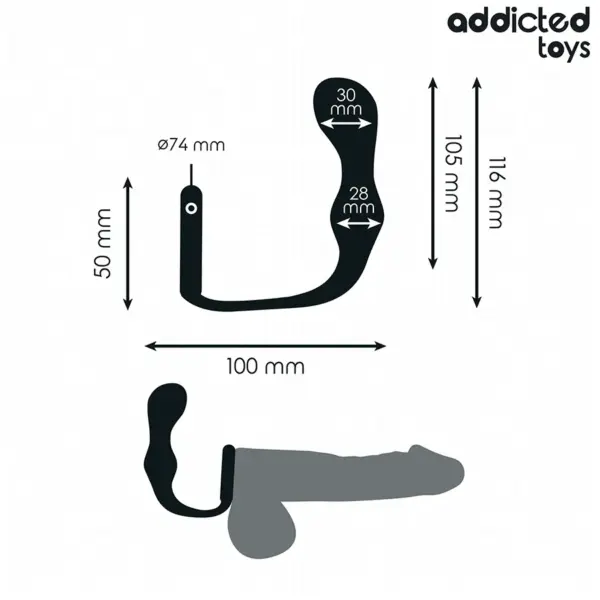 ADDICTED TOYS - Plug Anal con Anillo Silicona Modelo 3 - Imagen 4