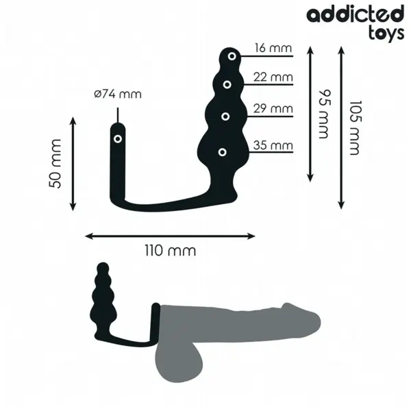 Addicted Toys - Plug Anal con Anillo Silicona Modelo 5 - Imagen 4