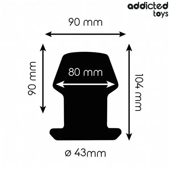 ADDICTED TOYS - Plug Anal Hueco Extrem Silicona Talla L 10,4 cm - Imagen 4