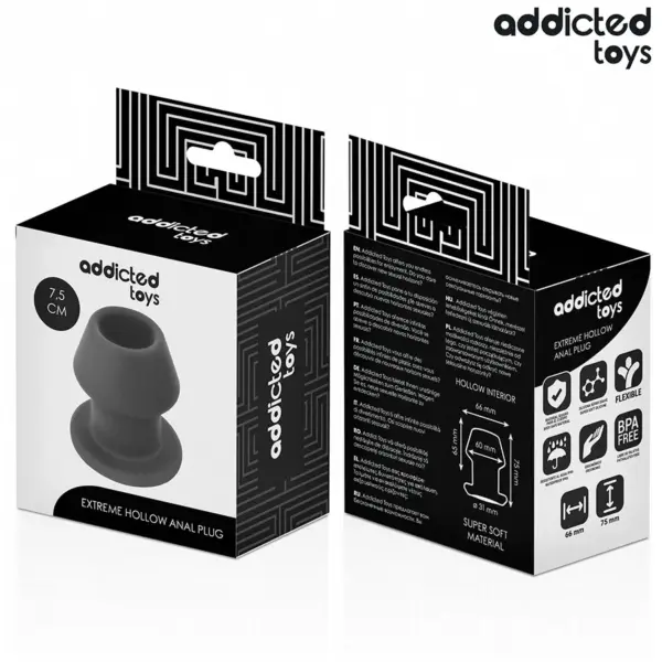 Addicted Toys - Plug Anal Hueco Extrem Silicona Talla S 7,5 cm - Imagen 7