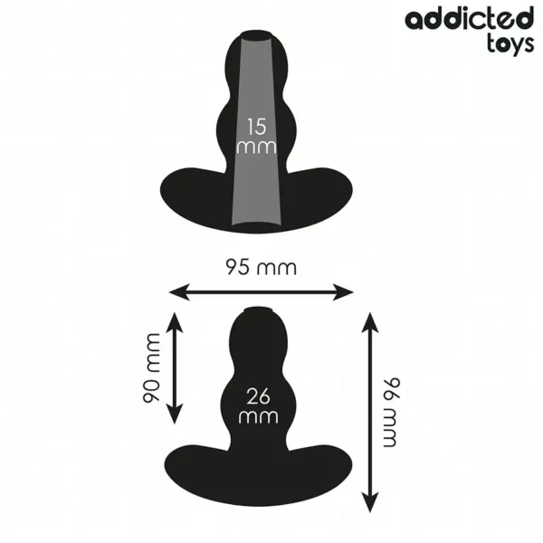Addicted Toys - Plug anal hueco de silicona talla M 9,6 cm - Imagen 4