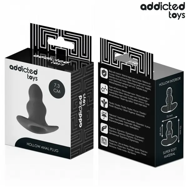 ADDICTED TOYS - Plug Anal Hueco Silicona Talla S 7,3 cm para una Experiencia Única - Imagen 7