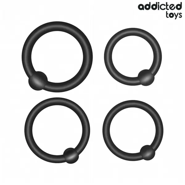 ADDICTED TOYS - Set Anillos Silicona de Presión para el Placer Masculino - Imagen 5