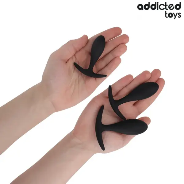 ADDICTED TOYS - Set de 3 Plugs Anal Silicona Modelo 2 - Imagen 3