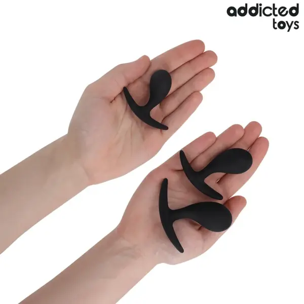 ADDICTED TOYS - Set de 3 Plugs Anales de Silicona Modelo 3 para una Experiencia Erótica Única - Imagen 3