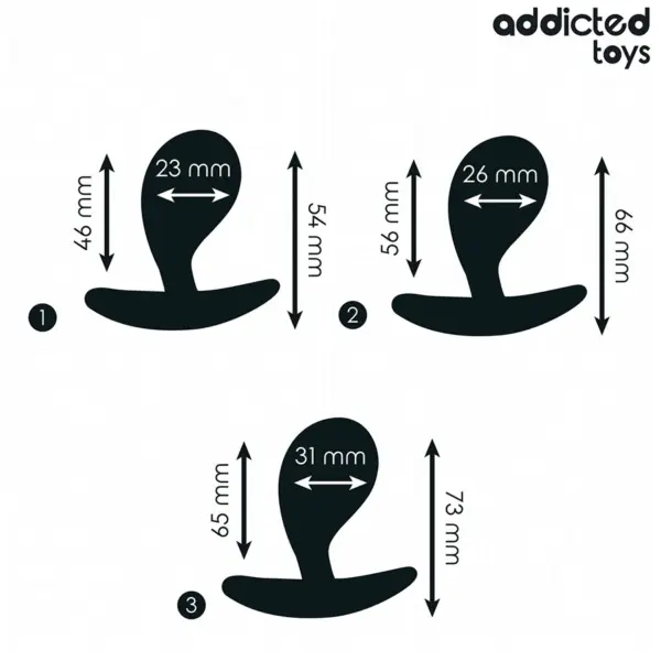 ADDICTED TOYS - Set de 3 Plugs Anales de Silicona Modelo 3 para una Experiencia Erótica Única - Imagen 4