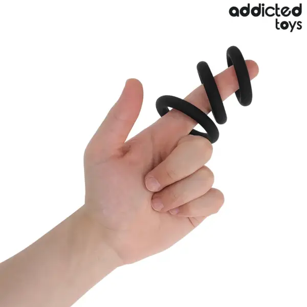 ADDICTED TOYS - Set de Anillos de Silicona para el Pene Modelo 1 - Imagen 2