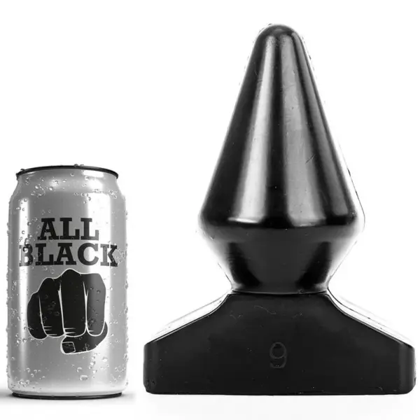 ALL BLACK - Buttplug anal de 18,5 cm para máximo placer